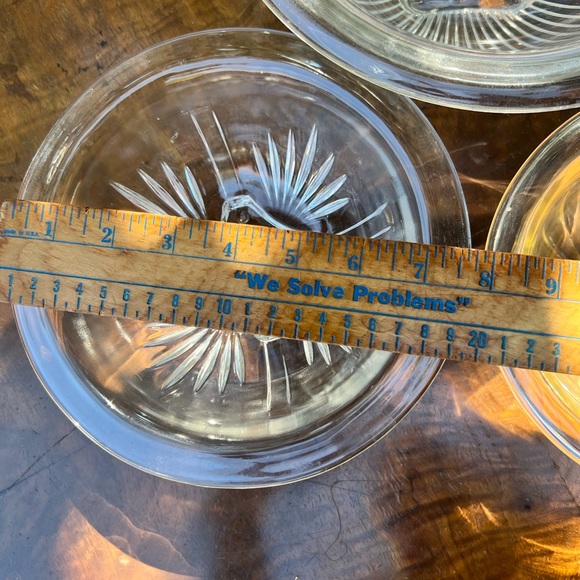 Ribbed vintage set a three stacking bowls with a yellow hint - Picture 3 of 7